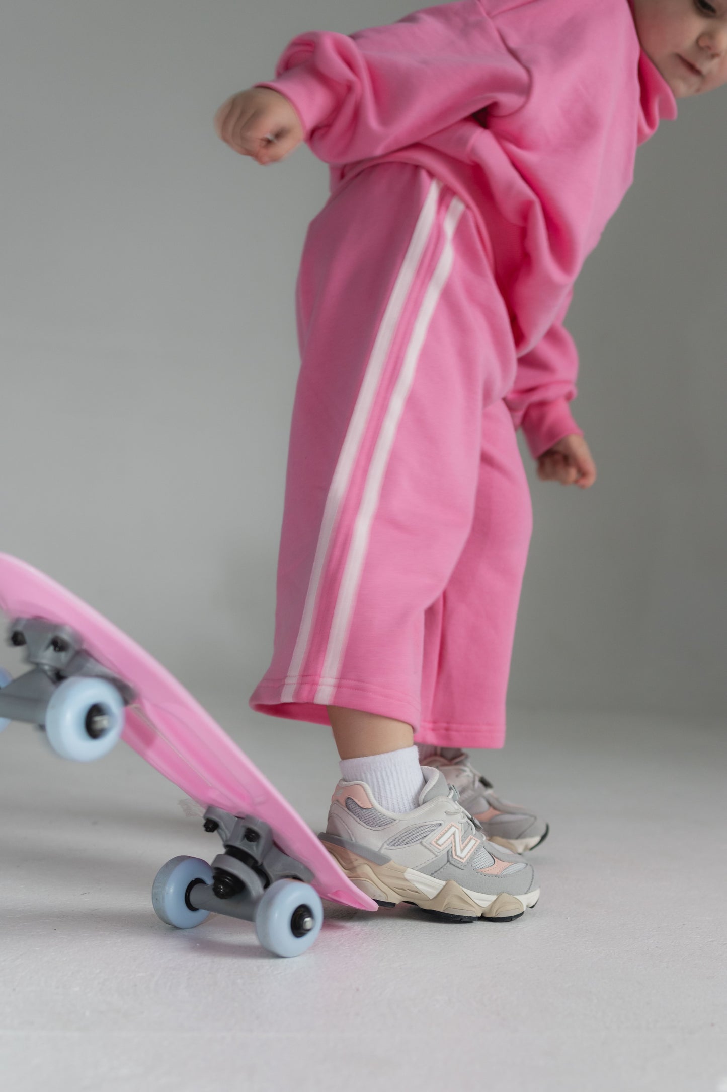 Side Stripe Sweat Pants - Bright Pink
