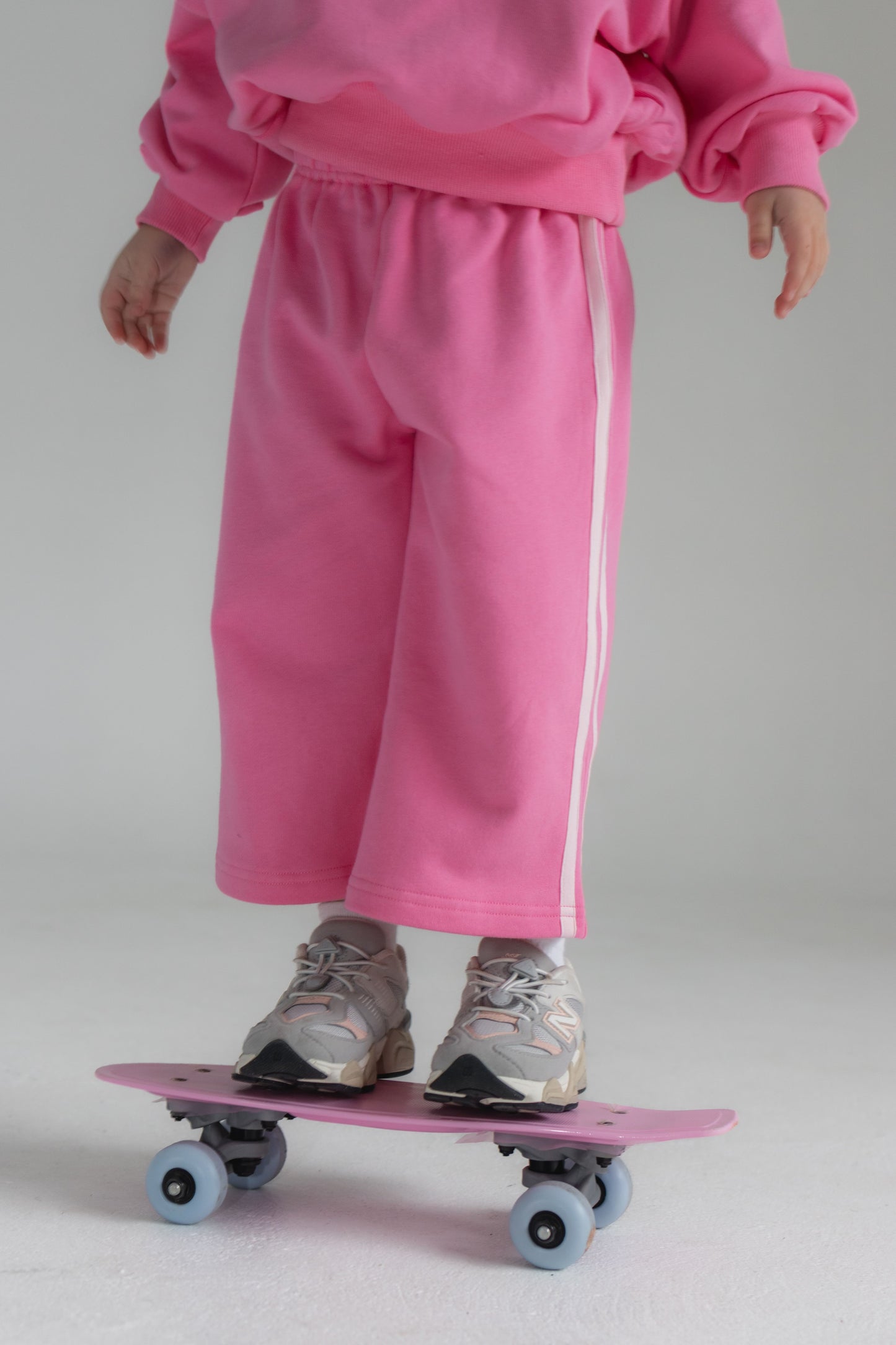 Side Stripe Sweat Pants - Bright Pink