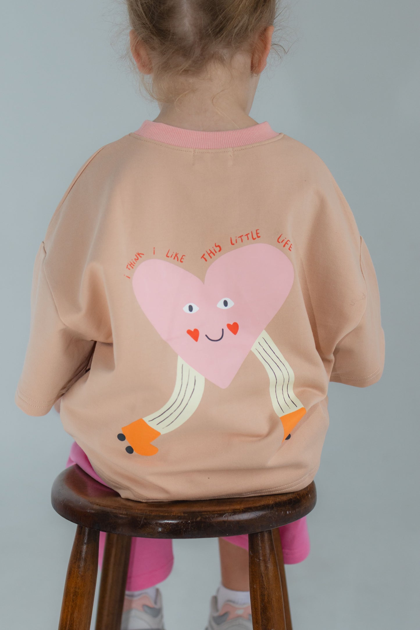 This Little Life Oversized Tee - Pale Coral