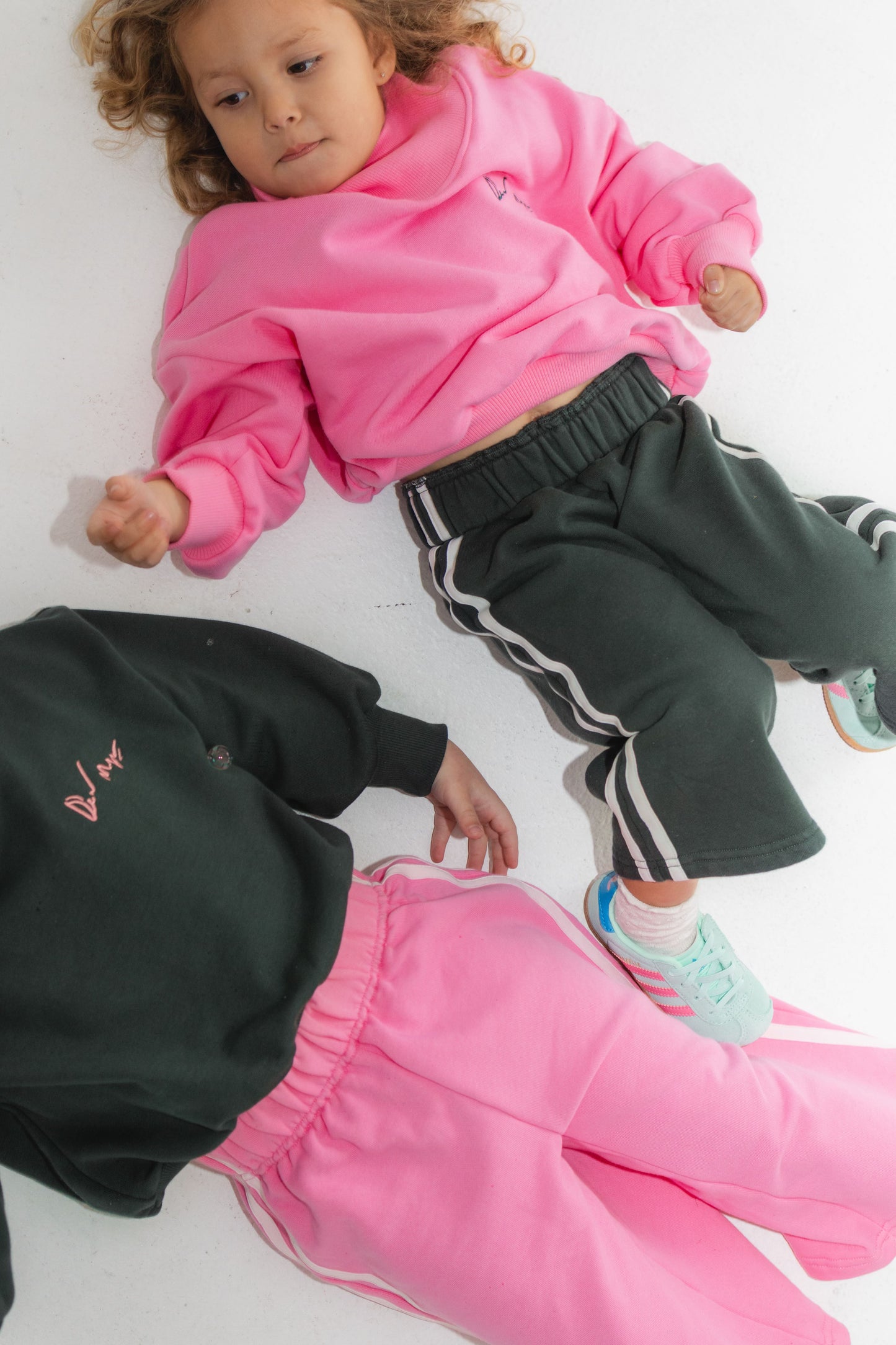 Side Stripe Sweat Pants - Forest Green