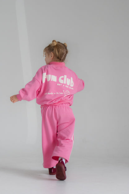 Side Stripe Sweat Pants - Bright Pink