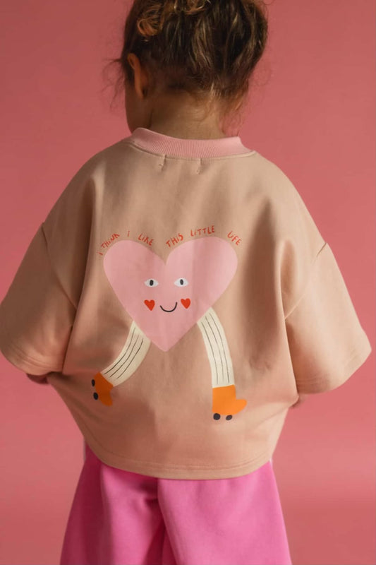 This Little Life Oversized Tee - Pale Coral